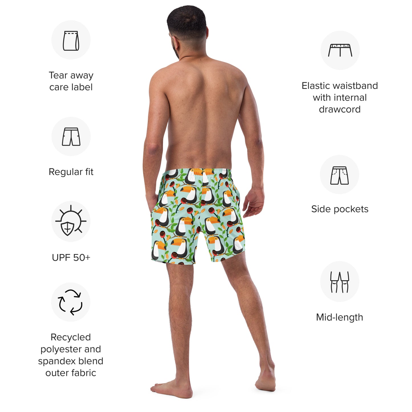 Toucan swim shorts