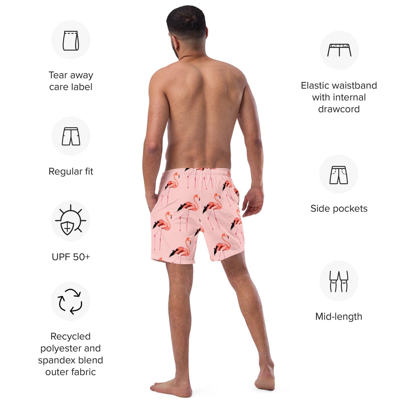 Flamingo swim shorts