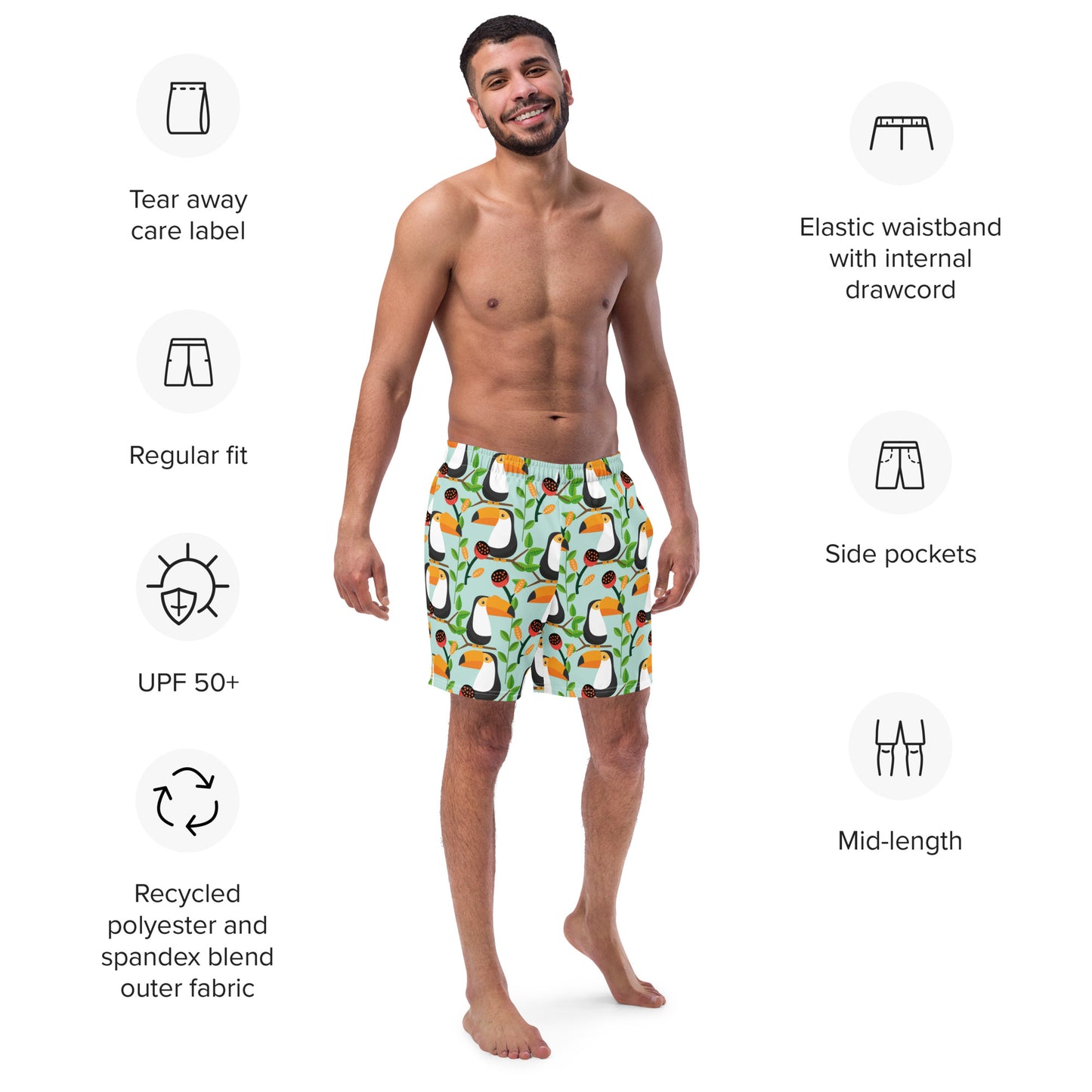 Toucan swim shorts