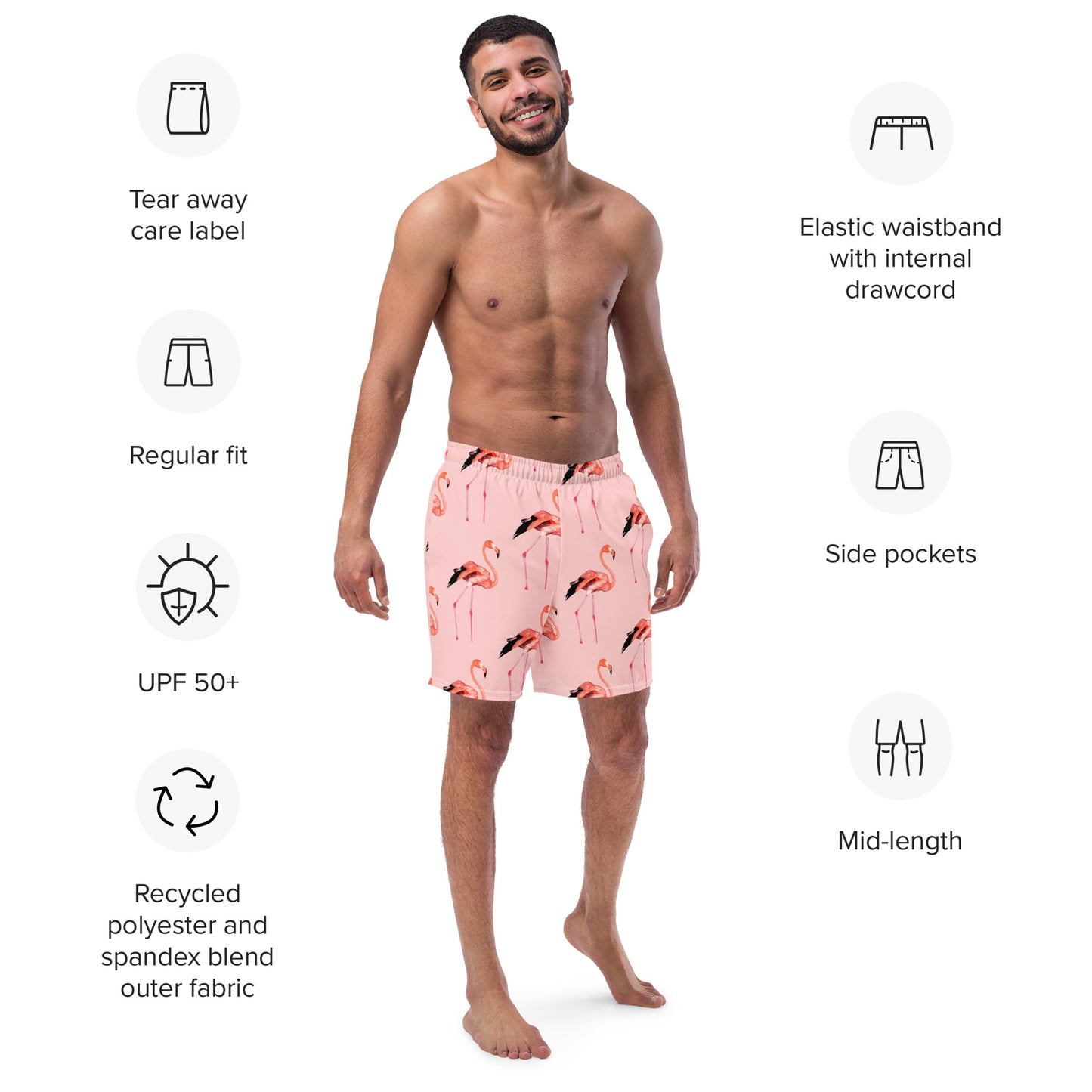 Flamingo swim shorts