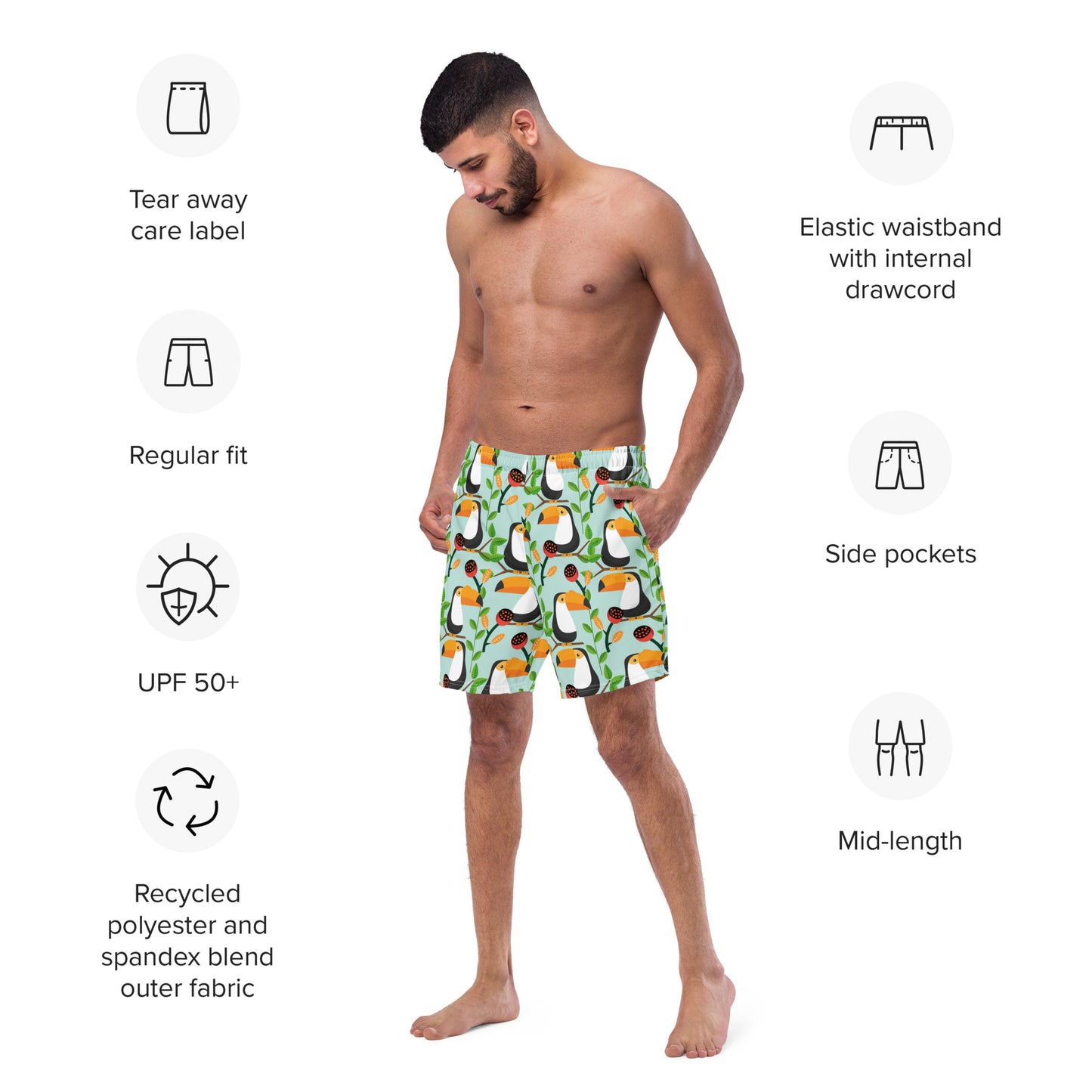 Toucan swim shorts