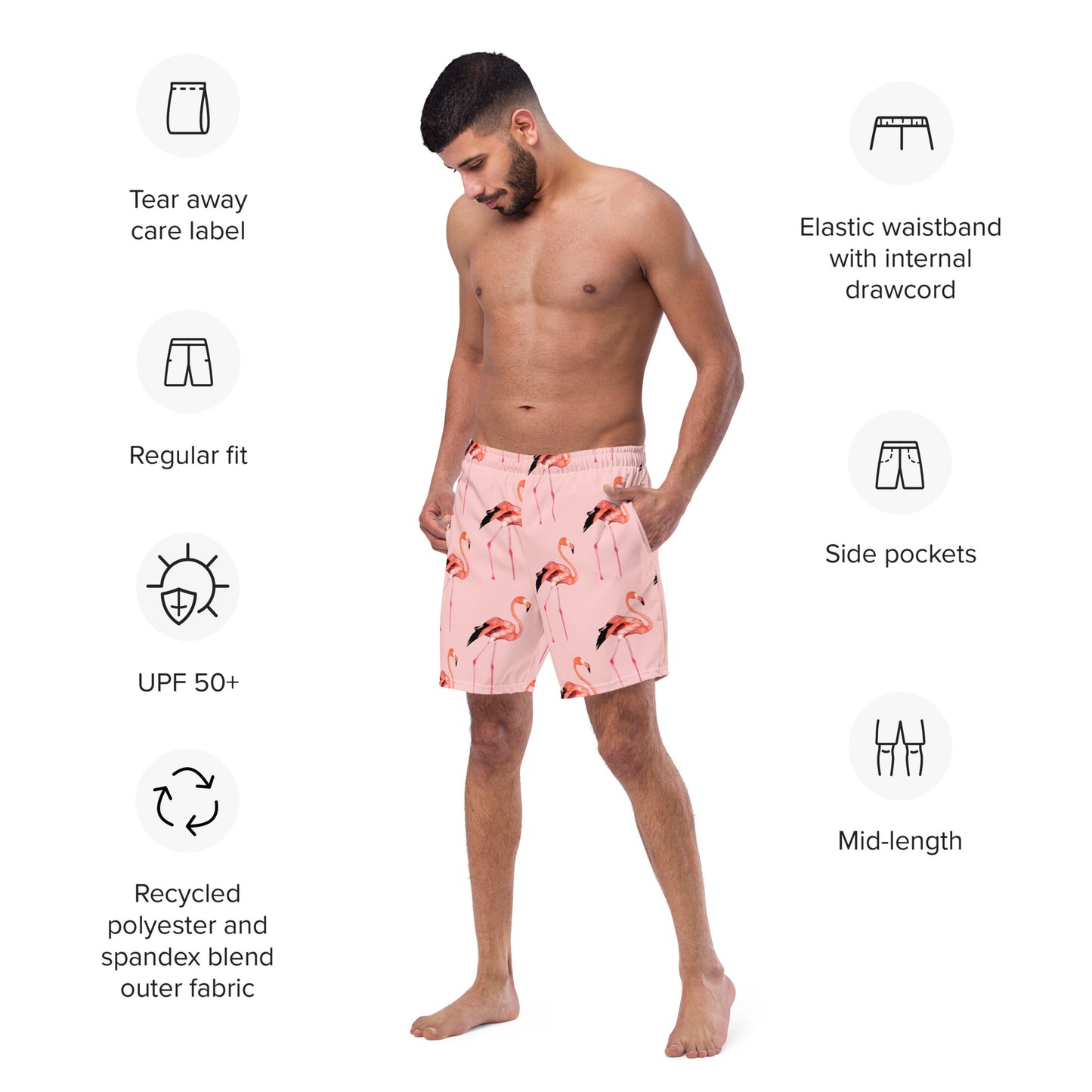 Flamingo swim shorts