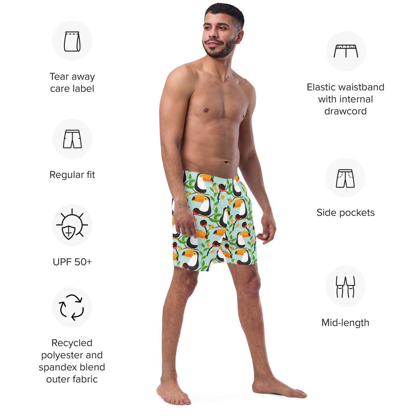 Toucan swim shorts